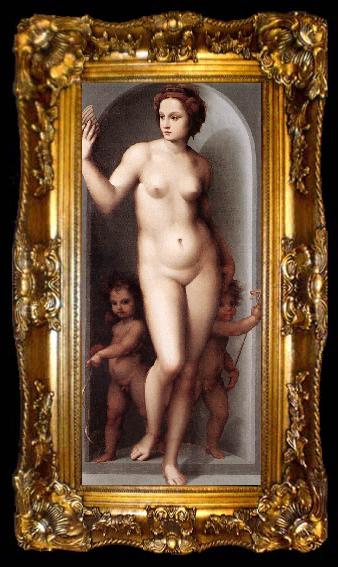 framed  BRESCIANINO, Andrea del Venus and Two Cupids dsf, ta009-2